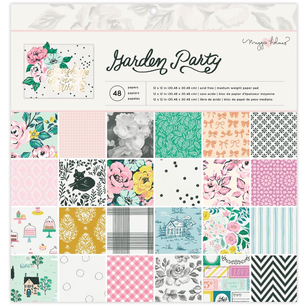 Garden Party Paper Pad 12 x 12" / Block de Papel Flores Papel American Crafts