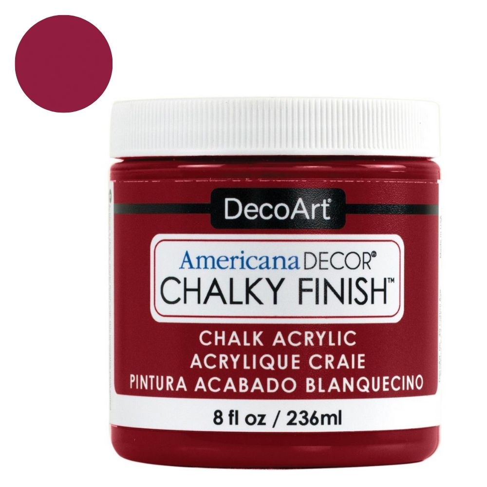 Americana Decor Chalky Finish Paint / Pintura Roja Acabado Tiza