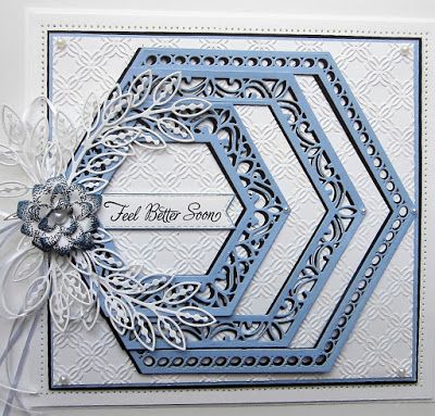 Hexagons Cut and Emboss Dies  / Suajes de Corte y Realce Hexágonos Descontinuado Spellbinders