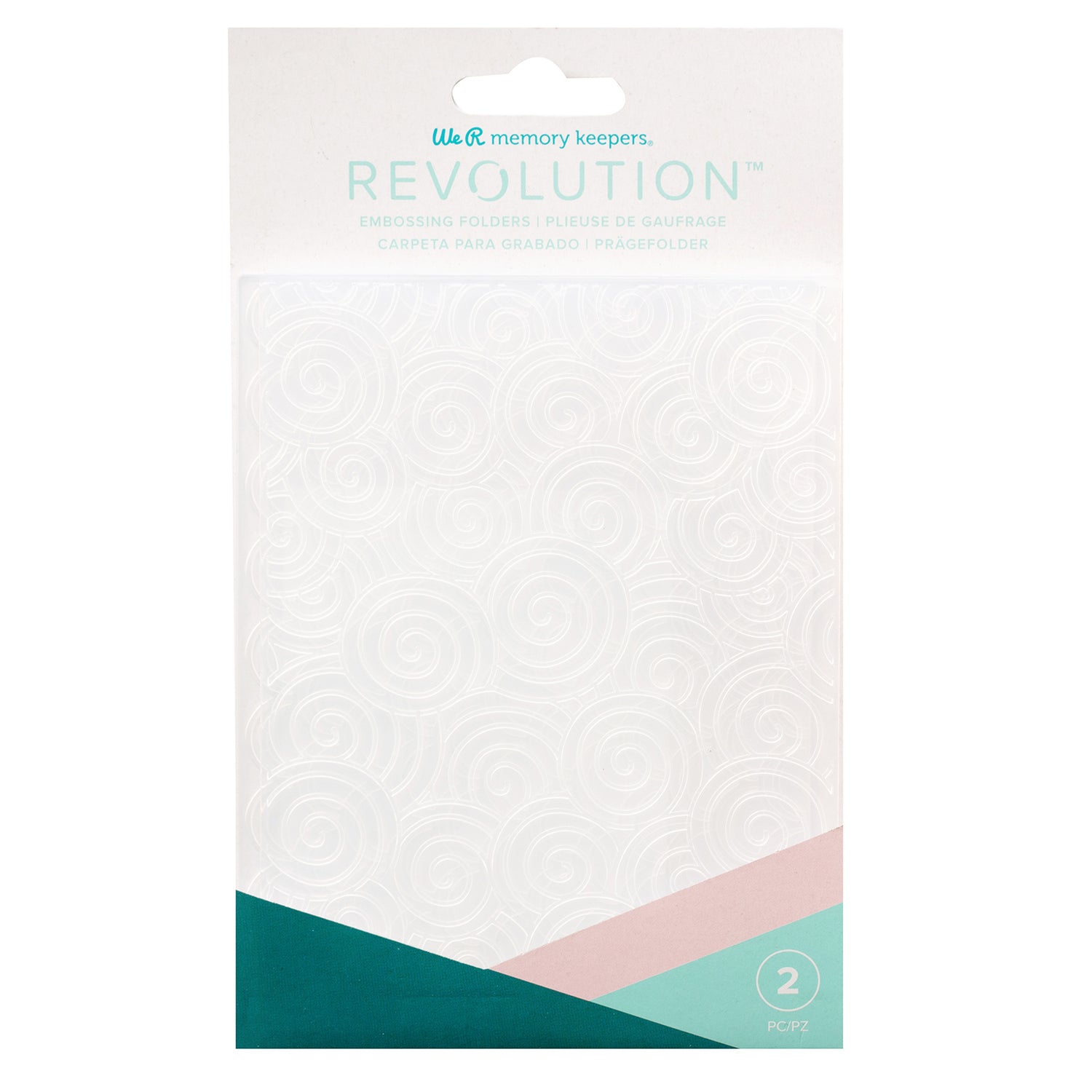 Swirls &amp; Scallops Embossing Folders / Folders de Grabado Remolinos y Escalopas Descontinuado We R Memory Keepers