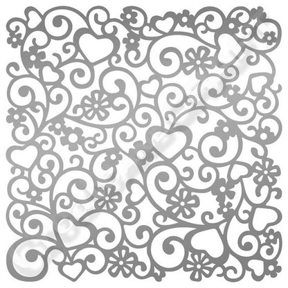 Loving Flourishes Stencil / Estencil Remolinos de Amor Descontinuado Ultimate Crafts