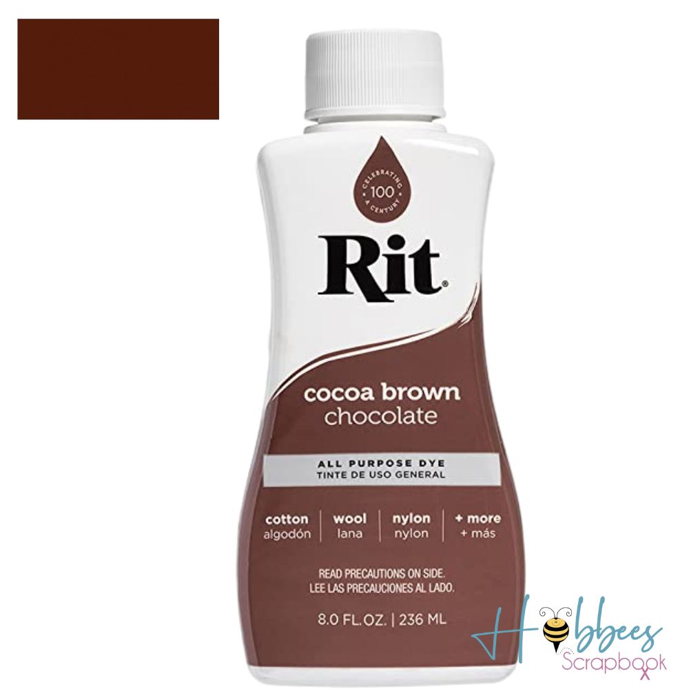 Rit Dye Liquid Cocoa Brown / LÃquido para Teñir Café Oscuro Pintura para Tela Rit