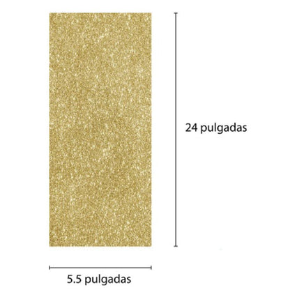 Smart Iron On Vinyl Gold Glitter / Vinil Termoadhesivo Oro con Brillantina Viniles Cricut