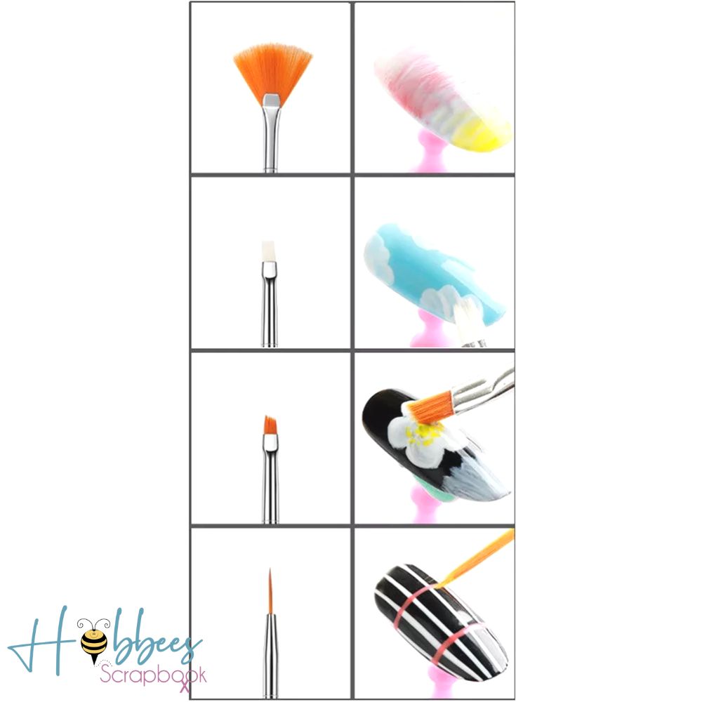 Set de 7 Pinceles para Diseño Herramientas Hobbees