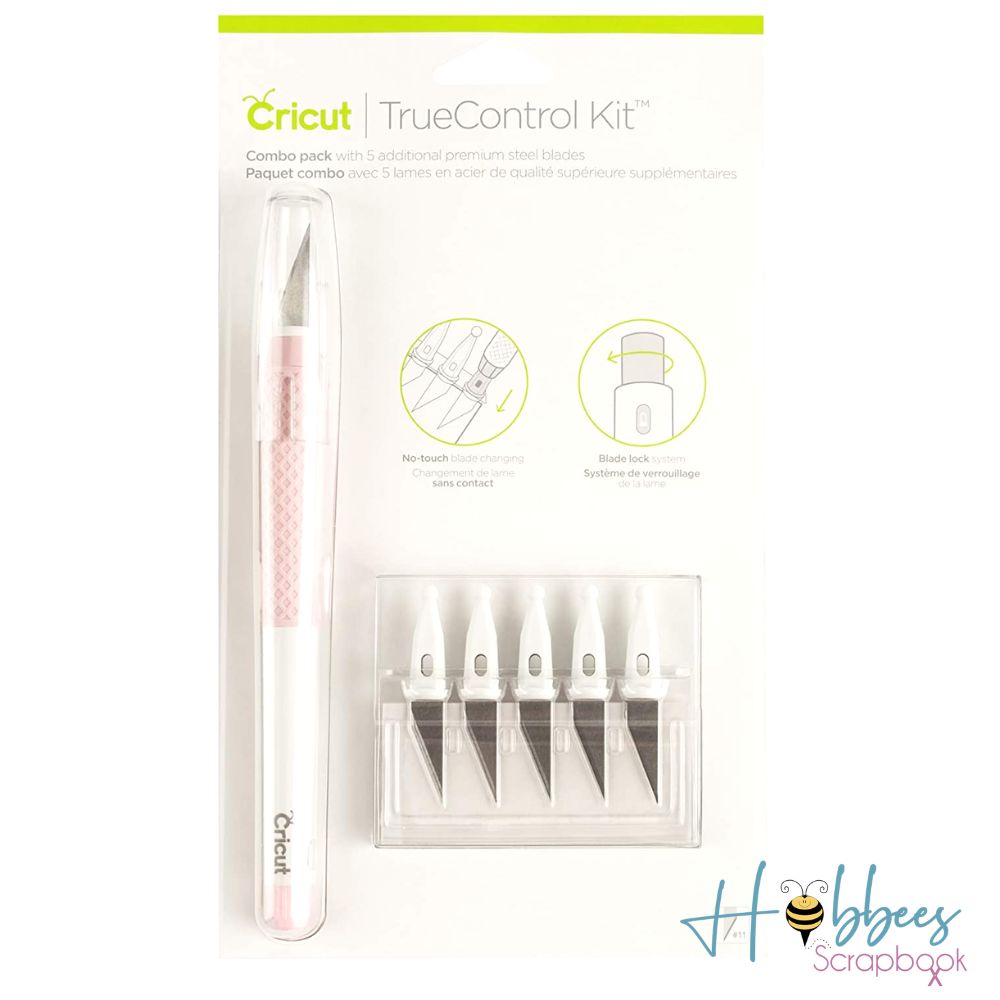 True Control Knife Kit Rose / Kit Exacto Cutter  y Cuchillas Rosa Tijeras / Cutters Cricut