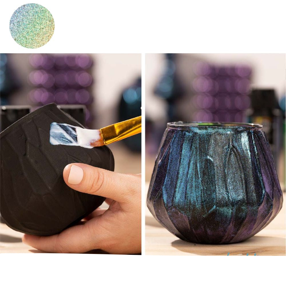 DragonFly Glaze Topcoat Blue, Green, Gold / Pintura Acrílica Brillante Iridiscente Acrìlicos Folk Art