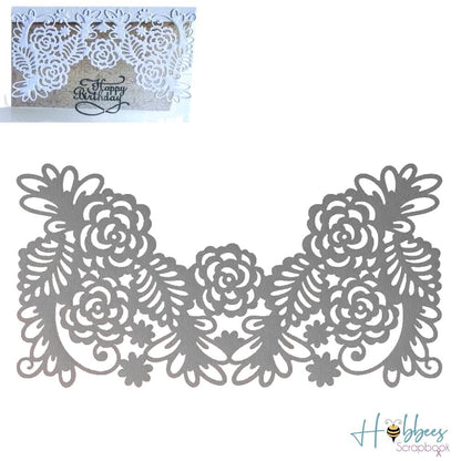 On the Edge Rosey Ferns Footer Die / Suaje de Borde de Rosas Descontinuado Couture Creations