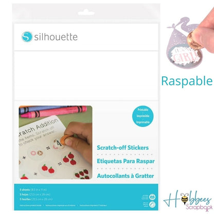 Printable Scratch-Off Sticker Sheets / Hojas Imprimibles para Crear Raspadito Acetato y Especializados Silhouette