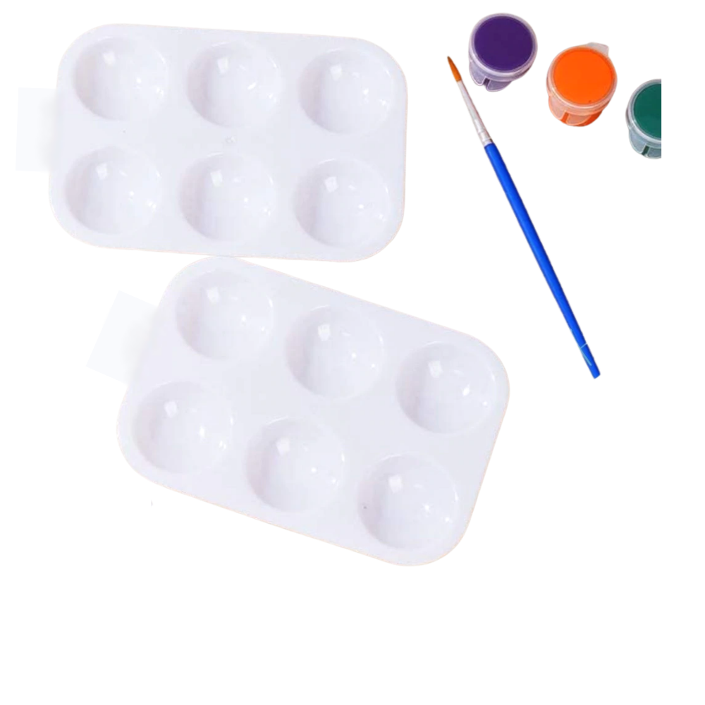 White Plastic Palette / Paleta Blanca Para Pintura Herramientas Cousin