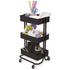 Metal Rolling Utility Cart: Black / Carrito con Ruedas Negro Almacenamiento y Organización Darice