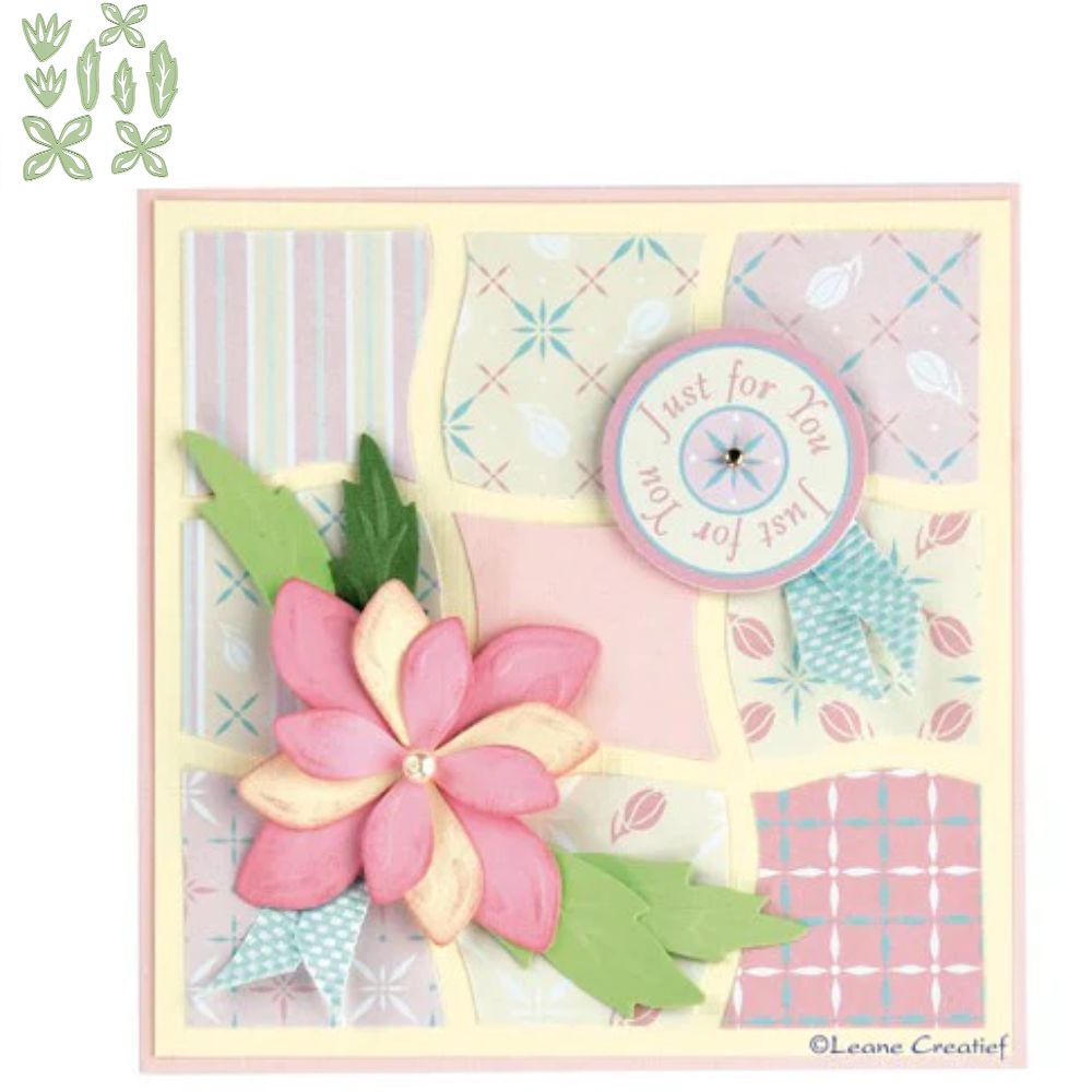 Suaje de Corte de Flores y Hojas / Multi Die Flower 001 Dados de Corte / Suajes / Troqueles Leane Creatief