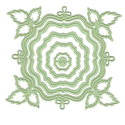 Suaje de Corte de Marco de Hojas / Frame Leave Dados de Corte / Suajes / Troqueles Leane Creatief