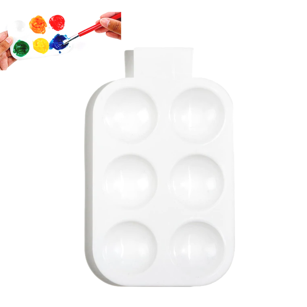 White Plastic Palette / Paleta Blanca Para Pintura Herramientas Cousin