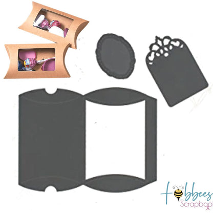 Tea Party Pillow Box Die / Suaje de Cajita de Almohada Descontinuado Couture Creations