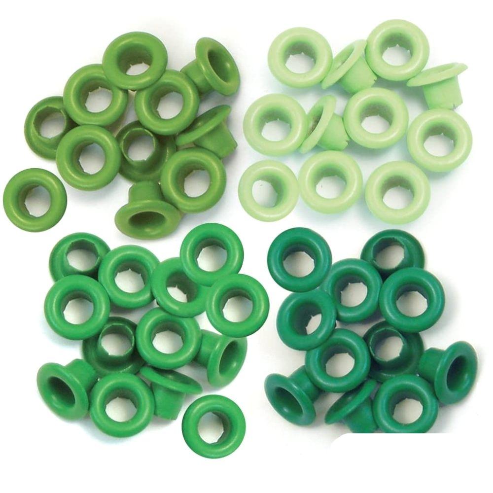 Standard Eyelets Green / Ojillos Estándar Verdes Eyelets, Ojilos We R Memory Keepers