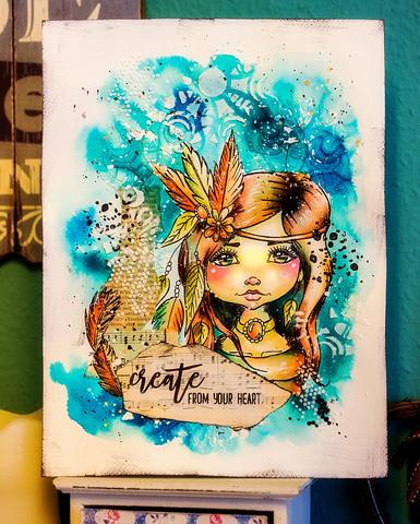 Cling Mounted Rubber Stamps Art Journal Fly Free / Sellos Cling Muñeca Descontinuado LDRS Creative