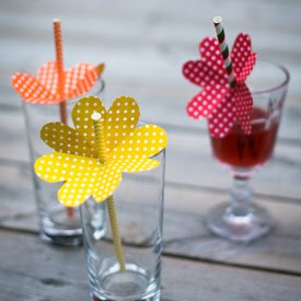 Paper Straws / Popote de Papel Decorativo Rosa Repostería American Crafts