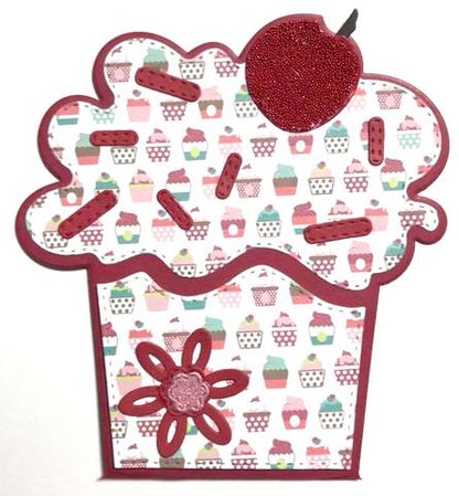 Build a Card Cherry on Top Dies / Suajes de Corte de Cupcake de Cereza Dados de Corte / Suajes / Troqueles LDRS Creative