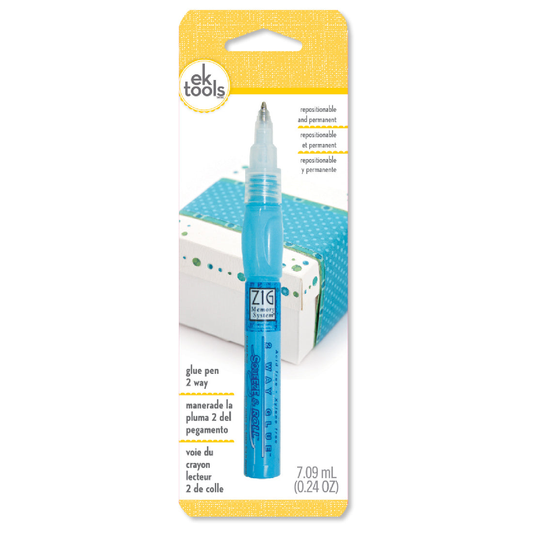 2 Way Glue Squeeze and Roll / Marcador de Pegamento Tipo BolÃgrafo Adhesivos / Pegamentos Zig Memory System