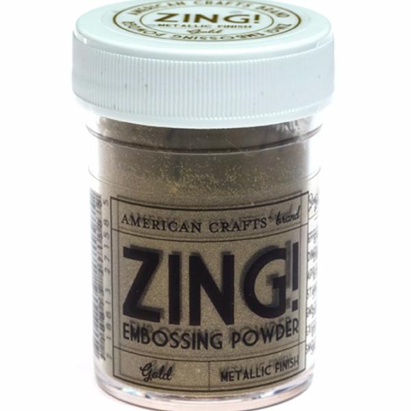 Zing Metallic Gold Embossing Powder / Polvos de Realce Oro Metálico Descontinuado American Crafts