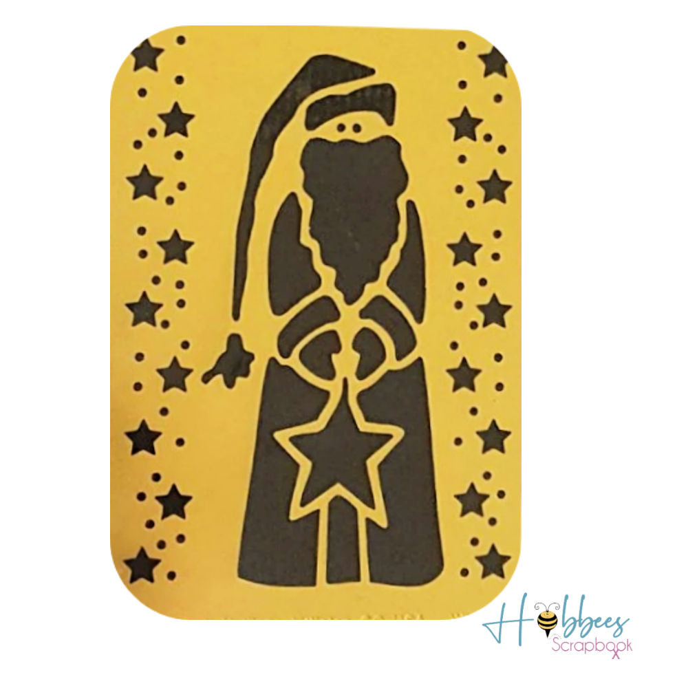 Santa Claus Stencil / Esténcil de Metal de Santa Claus Esténciles / Plantillas Heritage HandCrafts