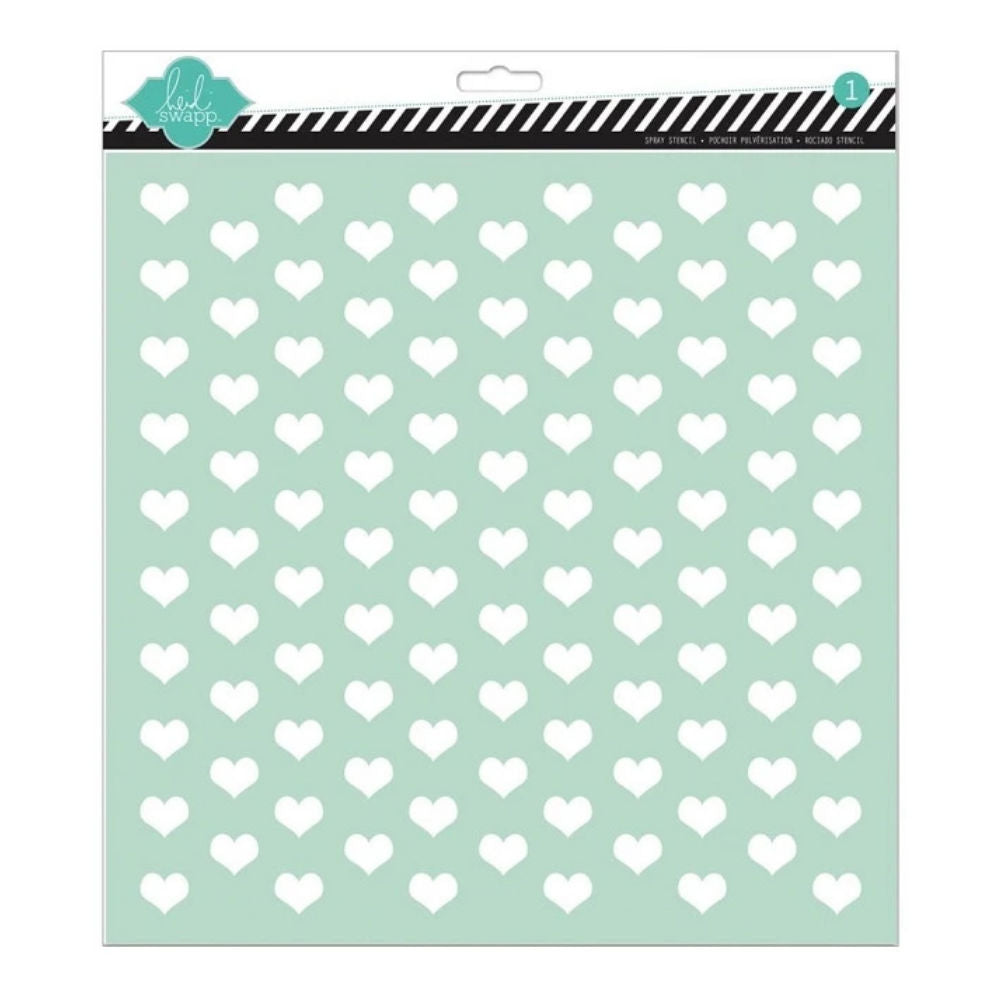 Tiny Hearts Stencil / Plantilla De Corazones Descontinuado Heidi Swapp