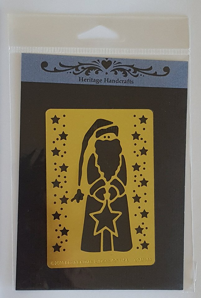 Santa Claus Stencil / Esténcil de Metal de Santa Claus Esténciles / Plantillas Heritage HandCrafts