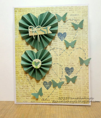 Flower Die Rosette Hearts Template / Suaje de Roseta de Corazón Descontinuado Waffle Flower