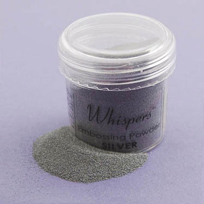 Whispers Silver Metallic Embossing Powder / Polvo de Relieve Plateado Descontinuado Darice