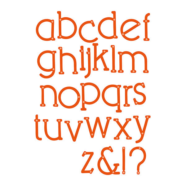 Postal Lower Case Alphabet / Suaje de Abecedario Descontinuado Tonic Studios