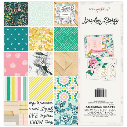 Garden Party Paper Pad 12 x 12&quot; / Block de Papel Flores Papel American Crafts