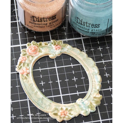 Distress Embossing Glaze Speckled Egg / Polvo de Embossing Azul Viejo Descontinuado Ranger