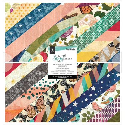 Storyteller Paper Pad 12 x 12" / Block de Papel Estampado Descontinuado Vicki Boutin