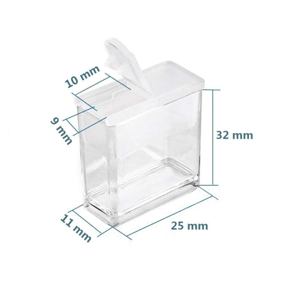 Small Storage Container With Flip / 5 Botecitos Con Tapa Almacenamiento y Organización Bead Smith