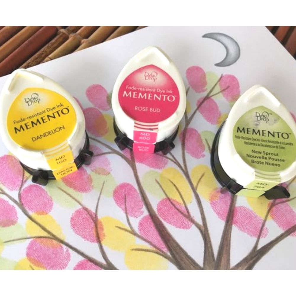 Rose Bud Memento Dew Drop / CojÃn de Tinta para Sellos Rosa Tintas TSUKINEKO