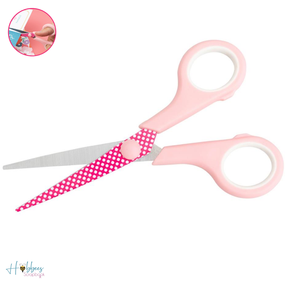 Cutup Scissors Pink with Polka Dots / Tijeras Rosas con Puntitos Tijeras / Cutters American Crafts