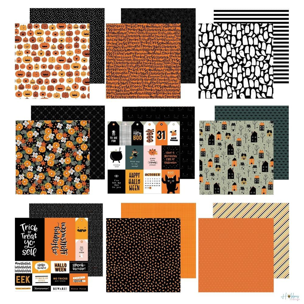 Spoooky Paper Pad 12 x 12" / Block de Halloween Papel Pebbles