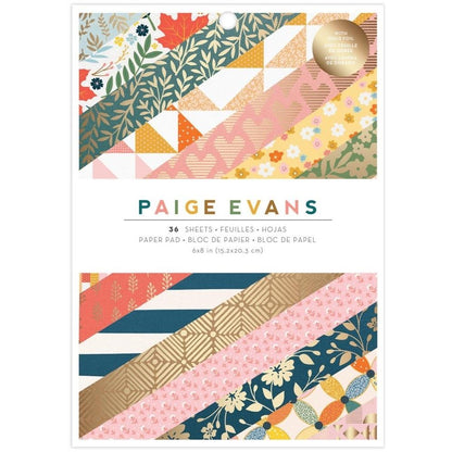 Bungalow Lane Paper Pad 6 x 8" / Block de Papel Flores y Mosaicos Descontinuado American Crafts
