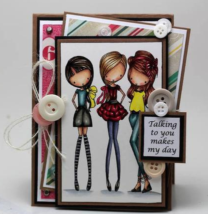 Cling Mounted Rubber Stamps Girl&
