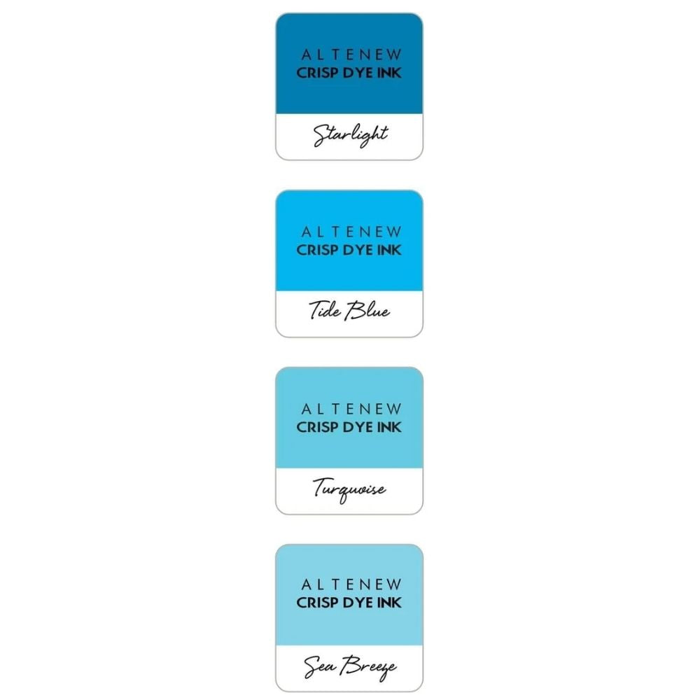 Deep Blue Seas Crisp Dye Ink Small Set / 4 Cojines de Tinta Azules Descontinuado Altenew