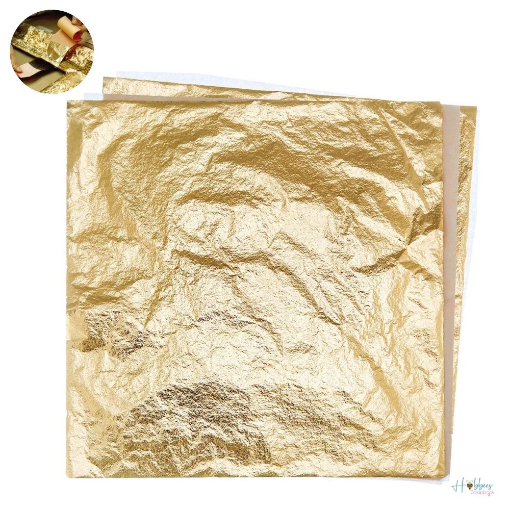 Gold Metal Leaf / 25 Láminas de Hoja de Oro