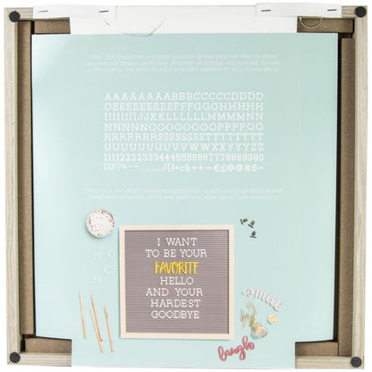 Framed Letterboard with Letters / Tablero de Mensajes 