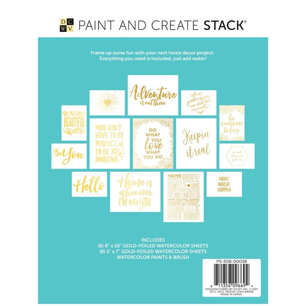 Watercolors Frameable Paper Stack / Block de Papel Acuarelable Papel DCWV