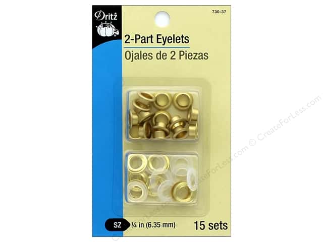 2 Parts Eyelets Gold / Ojillos 2 Piezas Dorados Adornos / Embellishments Eyelet Outlet