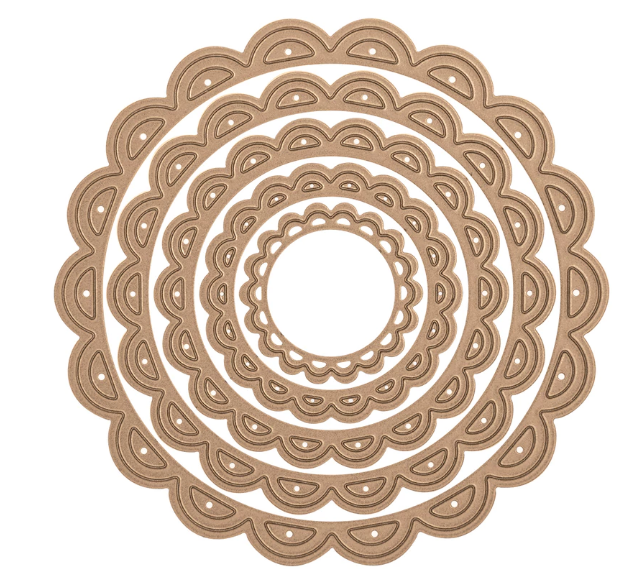 Lacey Circles Dies and Emboss / Suaje y Realce Circulo con Encaje Descontinuado Spellbinders