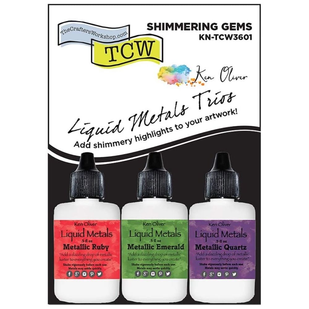 Ken Oliver Liquid Metals Trios / 3 Pinturas LÃquidas Metálicas Pintura y Medios Mixtos TCW