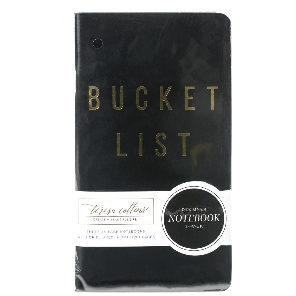 Bucket List 3 Notebooks / 3 Libretas de Bolsillo Descontinuado Teresa Collins