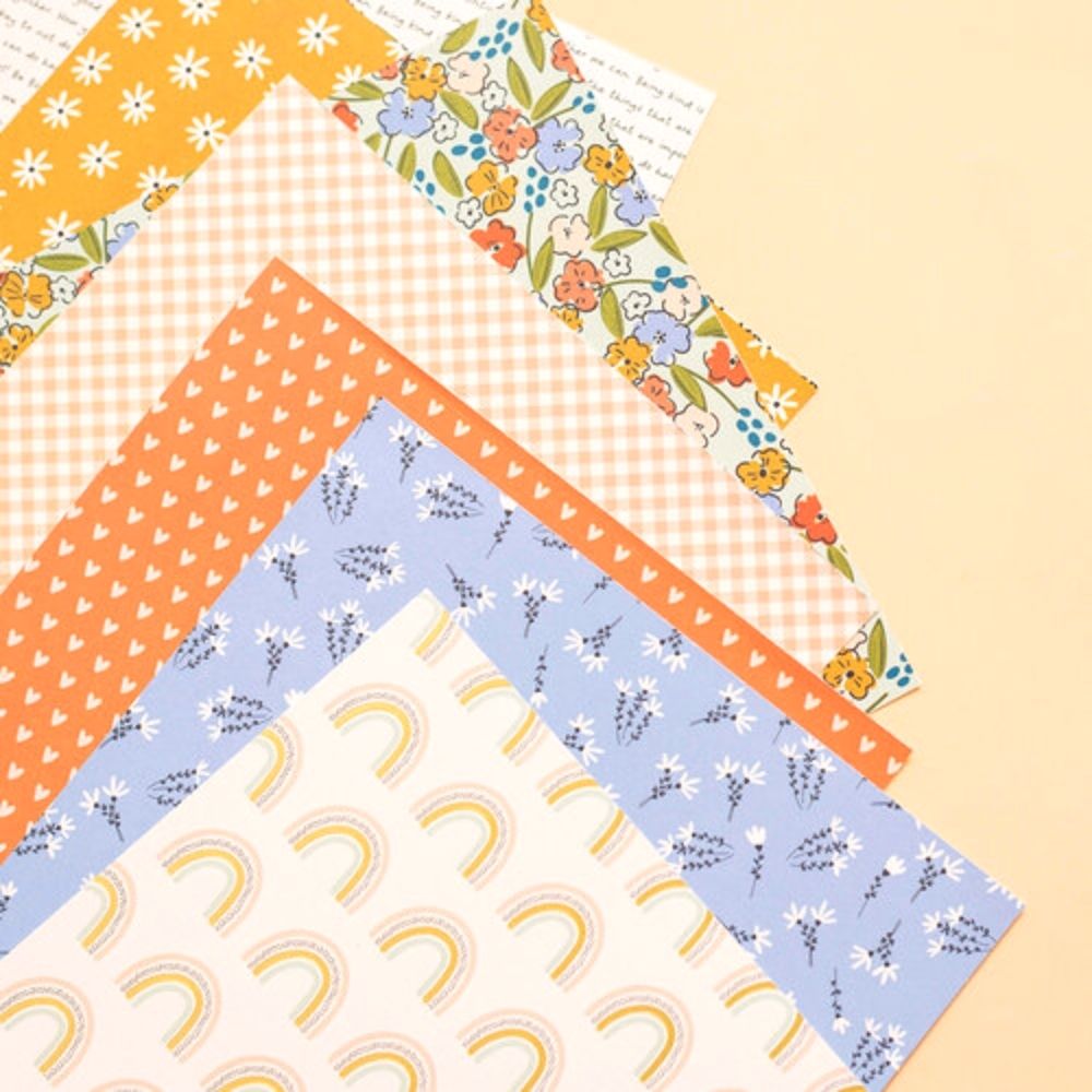 Reaching Out  Paper Pad 6 x 8" / Block de Papel Estampado Papel American Crafts