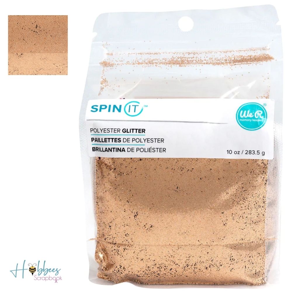 Spin It Extra Fine Glitter Champagne / Diamantina Champaña Extra Fina Adornos / Embellishments We R Memory Keepers