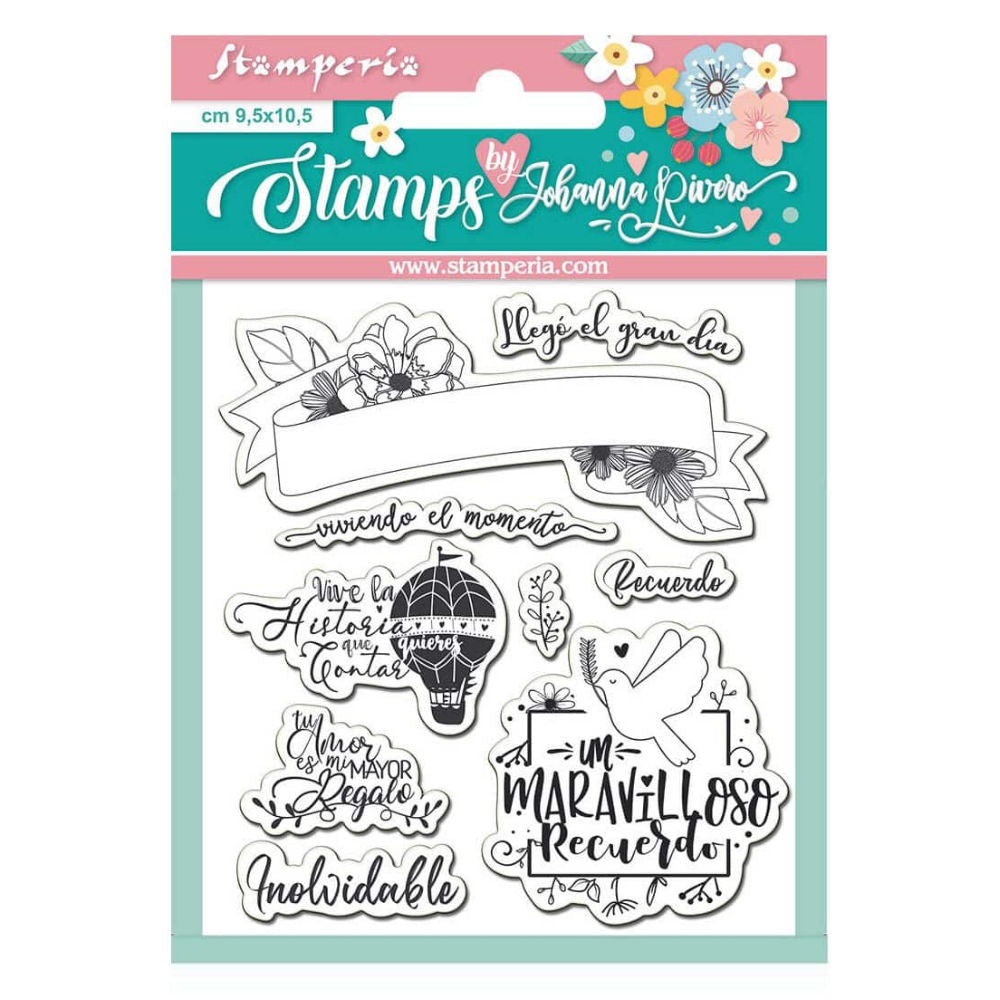 Recuerdo Stamps / Sellos de Polímero en Español Sellos Stamperia Intl